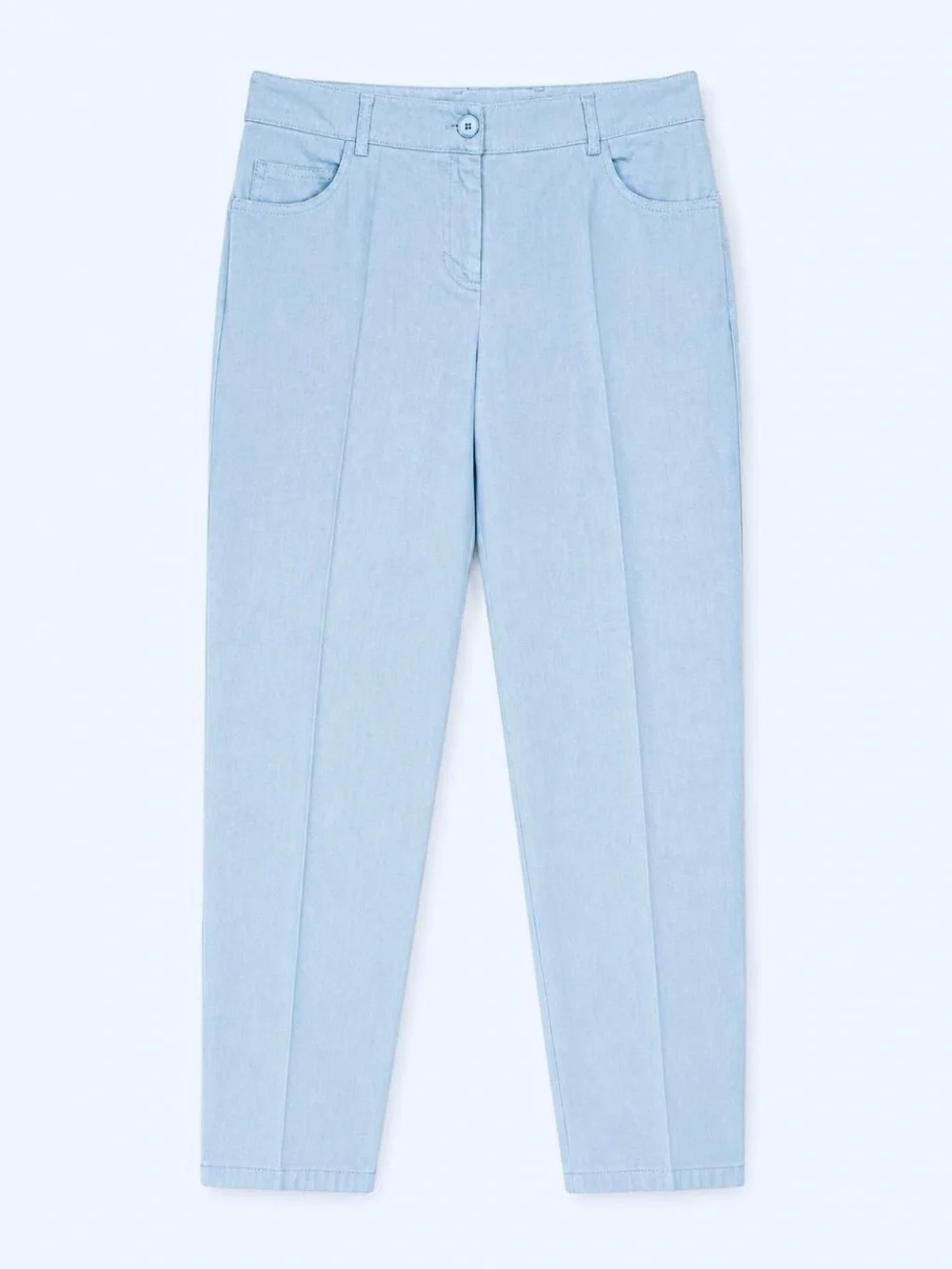 Akris Light Blue Straight-Leg Tailored Jeans